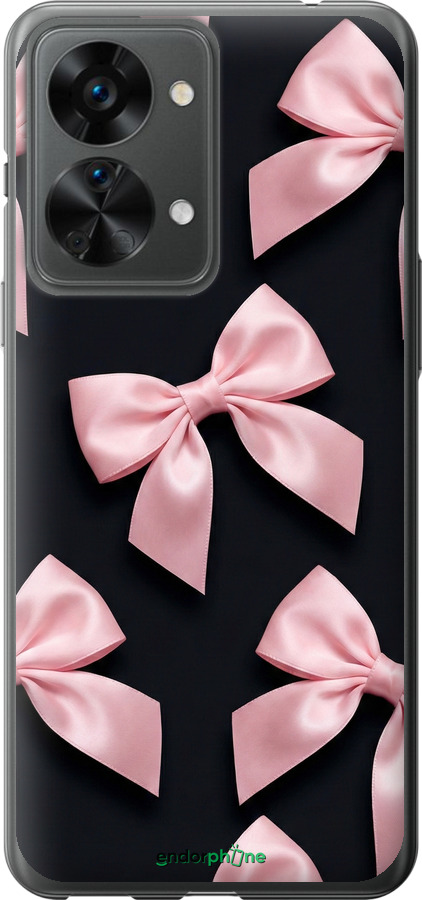 Силиконовый чехол Coquette Ribbons Dark Coquette для OnePlus Nord 2T - 6767u-2640 изображение 