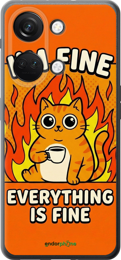 Силиконовый чехол Funny Cat для OnePlus Nord 3 - 6786u-3416 изображение 