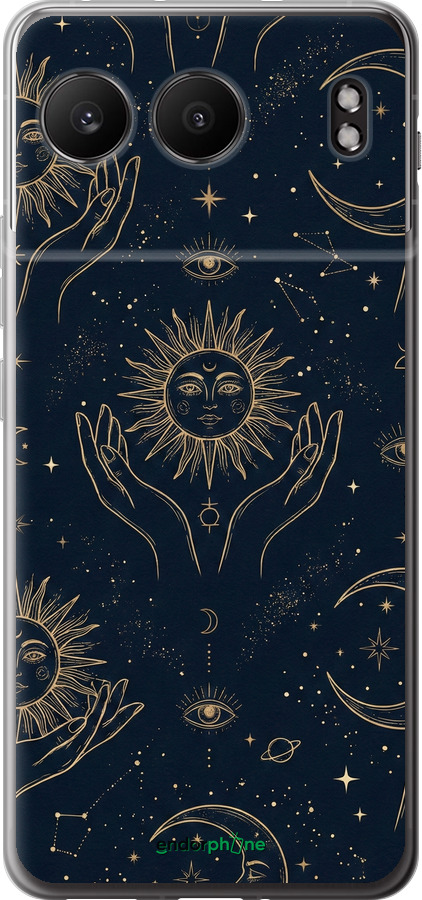 Силіконовий чехол Celestial Harmony: Sun & Moon Gold Mystic Pattern для OnePlus Nord 4 5G - 6778u-3790 изображение 