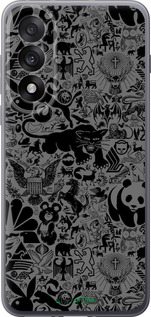 Силиконовый чехол Чёрно-серый стикер бомбинг для OnePlus Nord 5 5G - 2432u-4133 изображение 