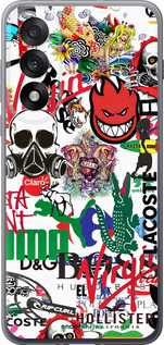 Силиконовый чехол Many different logos для OnePlus Nord 5 5G - 4022u-4133 изображение 