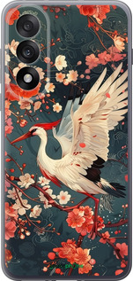 Силиконовый чехол Сакура и аист для OnePlus Nord 5 5G - 6108u-4133 изображение 