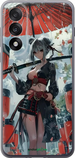 Силиконовый чехол Гейша-воин для OnePlus Nord 5 5G - 6124u-4133 изображение 