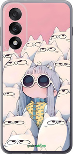 Силиконовый чехол Малышка с котами для OnePlus Nord 5 5G - 6295u-4133 изображение 