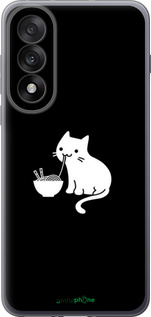 Силиконовый чехол С милым котом на черном фоне для OnePlus Nord 5 5G - 6528u-4133 изображение 