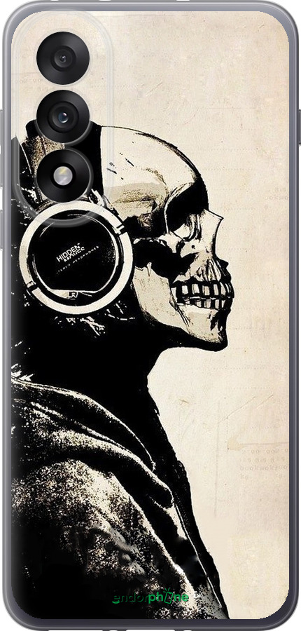 Силиконовый чехол Скелет-меломан v2 для OnePlus Nord 5 5G - 1200u-4133 изображение 