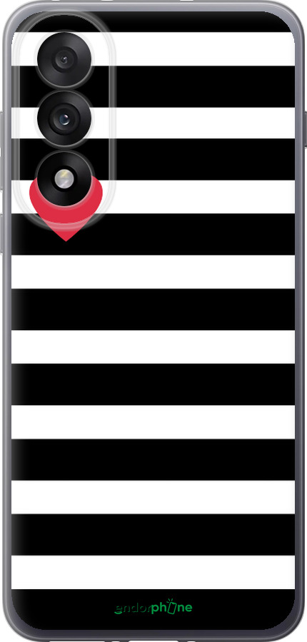 Силиконовый чехол Черно-белые полосы для OnePlus Nord 5 5G - 4461u-4133 изображение 