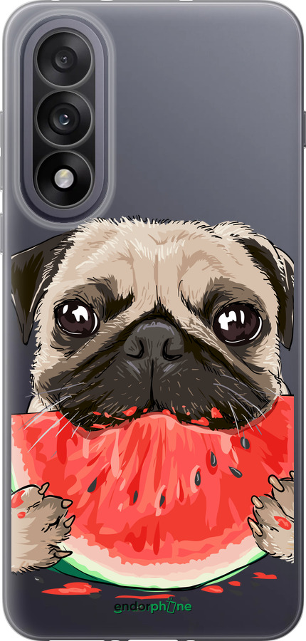 Силиконовый чехол Мопс и арбуз для OnePlus Nord 5 5G - 4665u-4133 изображение 