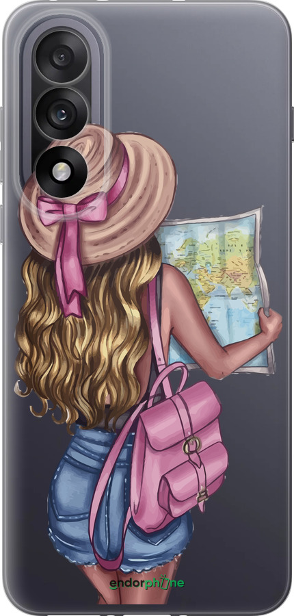 Силиконовый чехол Девушка с картой для OnePlus Nord 5 5G - 4704u-4133 изображение 