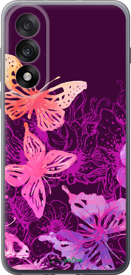Силиконовый чехол Бабочки v2 для OnePlus Nord 5 5G - 5475u-4133 изображение 