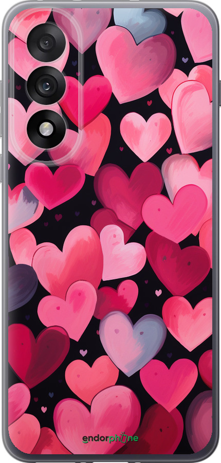 Силиконовый чехол Сердечки 4 для OnePlus Nord 5 5G - 5662u-4133 изображение 