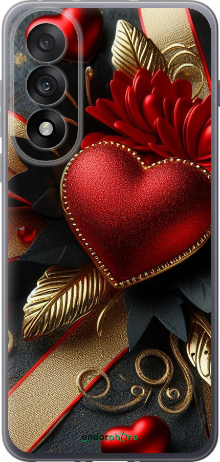 Силиконовый чехол Сердечки v2 для OnePlus Nord 5 5G - 5832u-4133 изображение 