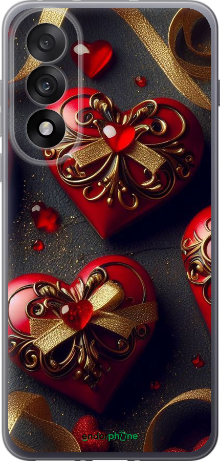 Силиконовый чехол Сердечки v4 для OnePlus Nord 5 5G - 5834u-4133 изображение 