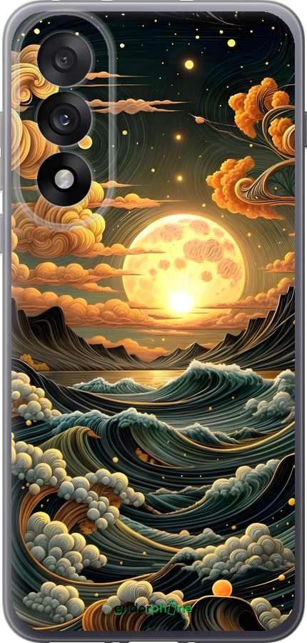 Силиконовый чехол Арт волны для OnePlus Nord 5 5G - 6332u-4133 изображение 