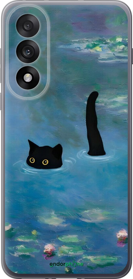 Силиконовый чехол С изображением кота и водяной лилии Monet для OnePlus Nord 5 5G - 6519u-4133 изображение 