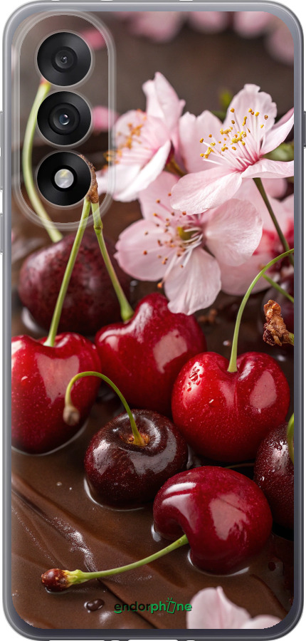 Силиконовый чехол Вишня в шоколаде для OnePlus Nord 5 5G - 6698u-4133 изображение 