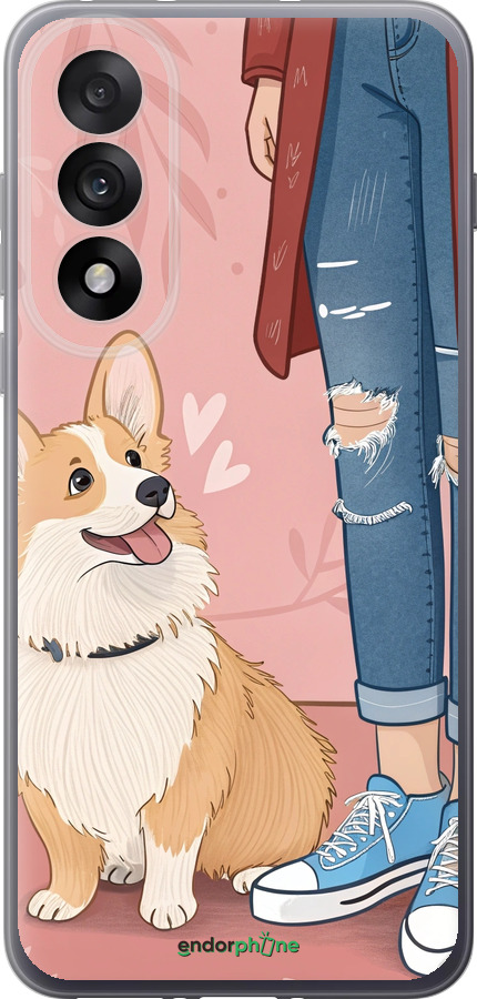 Силиконовый чехол Корги 3 для OnePlus Nord 5 5G - 6707u-4133 изображение 