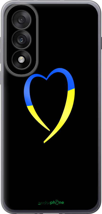 Силиконовый чехол Жёлто-голубое сердце для OnePlus Nord 5 5G - 885u-4133 изображение 