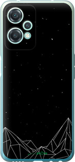 Силиконовый чехол Черно белые абстрактные горы для OnePlus Nord CE 2 Lite - 6437u-2684 изображение 