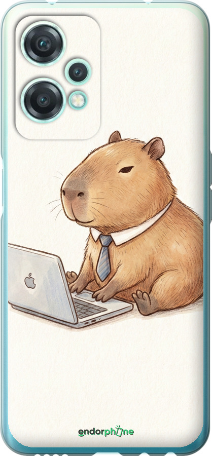 Силиконовый чехол Funny Capybara CEO Working для OnePlus Nord CE 2 Lite - 6777u-2684 изображение 