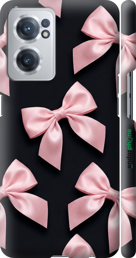 3D пластиковий матовий чехол Coquette Ribbons Dark Coquette для OnePlus Nord CE 2 - 6767m-2589 изображение 