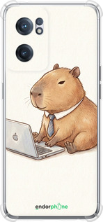 Силіконовий протиударний с посиленими кутами чехол Funny Capybara CEO Working для OnePlus Nord CE 2 - 6777sp-2589 изображение 