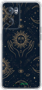 Силикон с усиленными углами чехол Celestial Harmony: Sun & Moon Gold Mystic Pattern для OnePlus Nord CE 2 - 6778sp-2589 изображение 