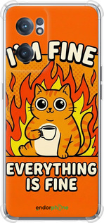 Силикон с усиленными углами чехол 'Funny Cat' для OnePlus Nord CE 2 изображение 5