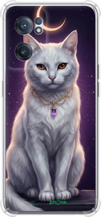 Силіконовий протиударний с посиленими кутами чехол Mystic White Cat Gothic Dark Purple Gold для OnePlus Nord CE 2 - 6805sp-2589 изображение 