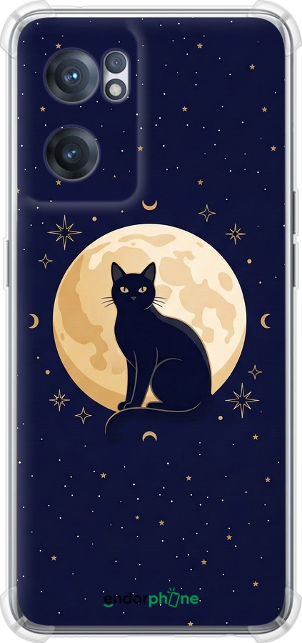 Силикон с усиленными углами чехол Cute Cat Celestial/Witchy для OnePlus Nord CE 2 - 6787sp-2589 изображение 