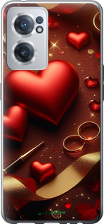 Силіконовий чехол Сердечки v3 для OnePlus Nord CE 2 - 5833u-2589 изображение 