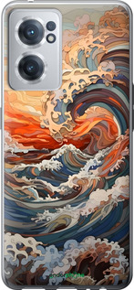 Силиконовый чехол Арт волны для OnePlus Nord CE 2 - 6324u-2589 изображение 