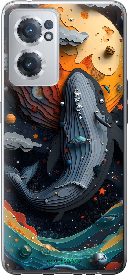 Силиконовый чехол Кит в космосе для OnePlus Nord CE 2 - 6328u-2589 изображение 