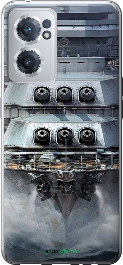 Силіконовий чехол Лінкор, world of tanks, wargaming, військовий корабель для OnePlus Nord CE 2 - 6453u-2589 изображение 