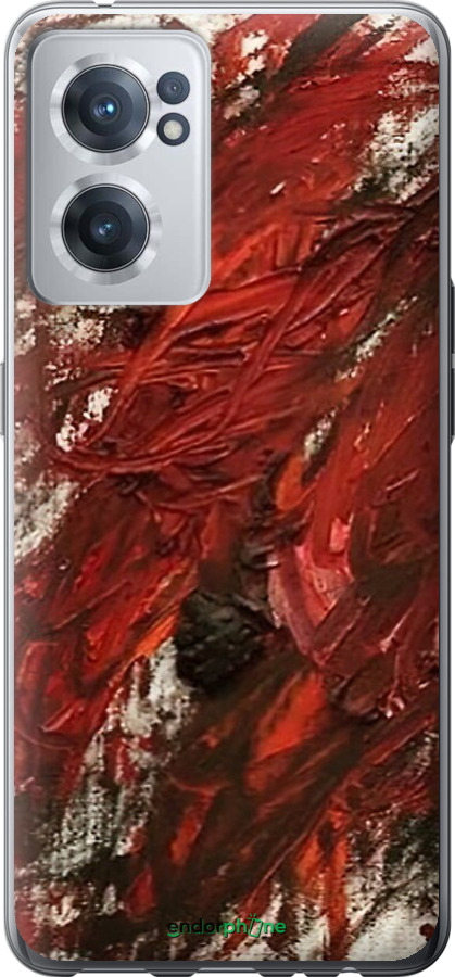 Силиконовый чехол Абстрактная композиция в красных тонах для OnePlus Nord CE 2 - 6541u-2589 изображение 