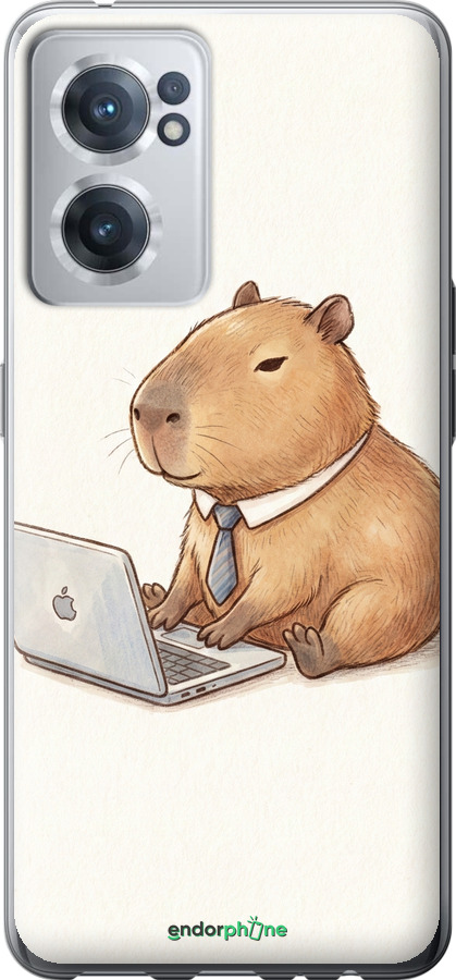 Силиконовый чехол Funny Capybara CEO Working для OnePlus Nord CE 2 - 6777u-2589 изображение 
