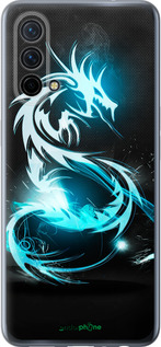 Силиконовый чехол Бело-голубой огненный дракон для OnePlus Nord CE 5G/CORE Edition 5G - 113u-3484 изображение 