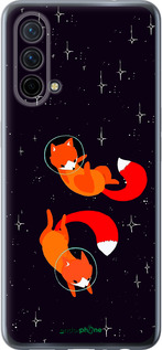 Силиконовый чехол Лисички в космосе для OnePlus Nord CE 5G/CORE Edition 5G - 4519u-3484 изображение 