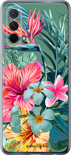 Силиконовый чехол Тропические цветы v1 для OnePlus Nord CE 5G/CORE Edition 5G - 4667u-3484 изображение 