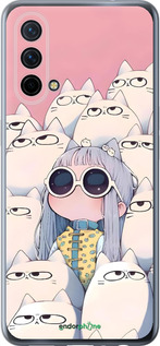 Силиконовый чехол Малышка с котами для OnePlus Nord CE 5G/CORE Edition 5G - 6295u-3484 изображение 