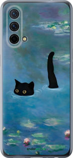 Силиконовый чехол С изображением кота и водяной лилии Monet для OnePlus Nord CE 5G/CORE Edition 5G - 6519u-3484 изображение 