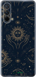 Силиконовый чехол Celestial Harmony: Sun & Moon Gold Mystic Pattern для OnePlus Nord CE 5G/CORE Edition 5G - 6778u-3484 изображение 