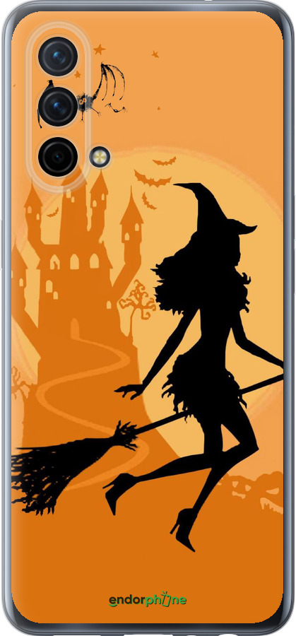 Силиконовый чехол Ведьма на метле для OnePlus Nord CE 5G/CORE Edition 5G - 1184u-3484 изображение 