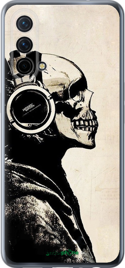 Силиконовый чехол Скелет-меломан v2 для OnePlus Nord CE 5G/CORE Edition 5G - 1200u-3484 изображение 