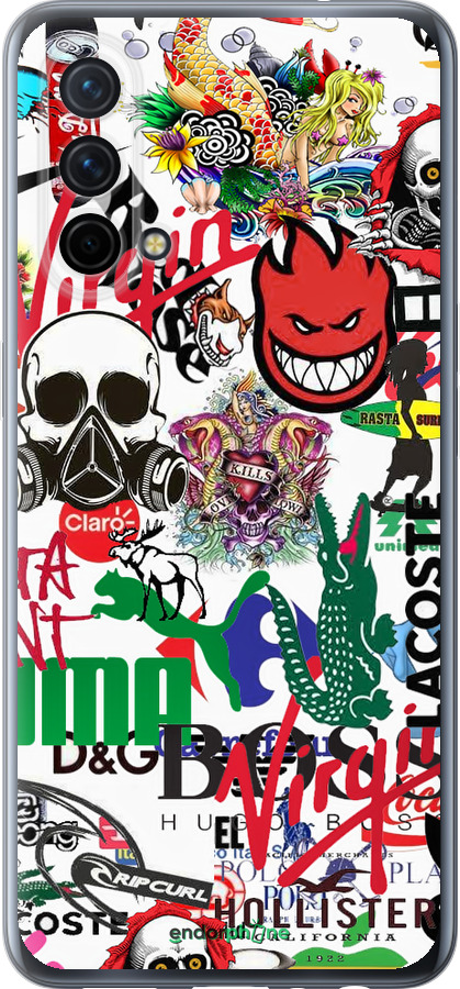 Силиконовый чехол Many different logos для OnePlus Nord CE 5G/CORE Edition 5G - 4022u-3484 изображение 