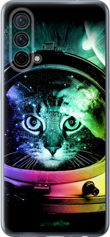 Силиконовый чехол Кот-астронавт для OnePlus Nord CE 5G/CORE Edition 5G - 4154u-3484 изображение 