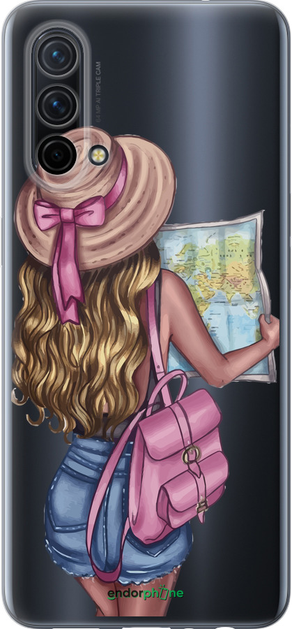 Силиконовый чехол Девушка с картой для OnePlus Nord CE 5G/CORE Edition 5G - 4704u-3484 изображение 