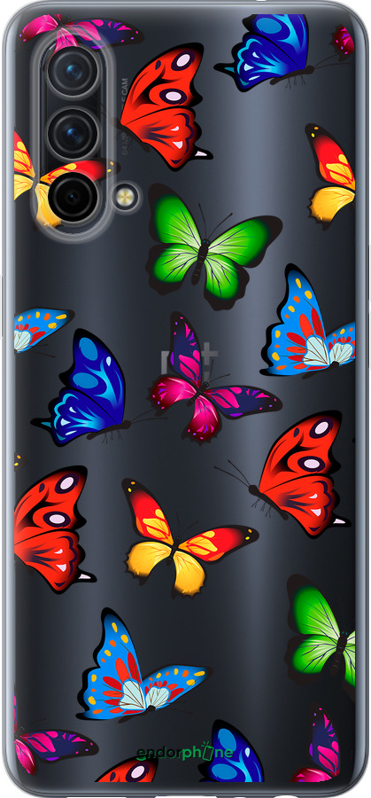 Силиконовый чехол Красочные мотыльки для OnePlus Nord CE 5G/CORE Edition 5G - 4761u-3484 изображение 