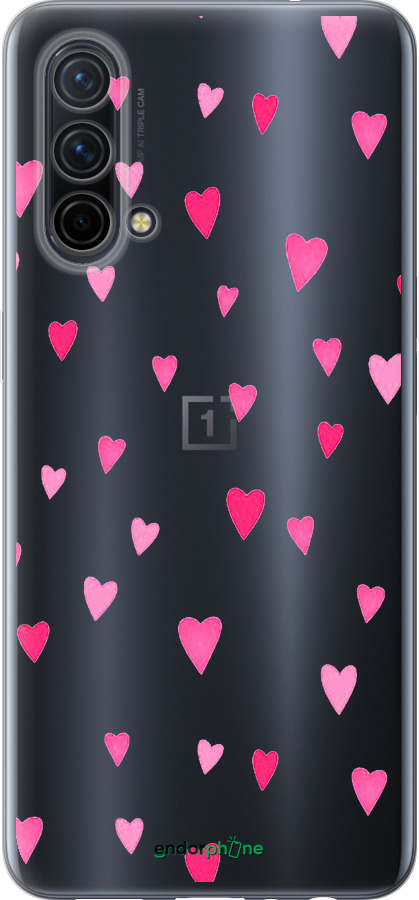 Силиконовый чехол Сердечки 2 для OnePlus Nord CE 5G/CORE Edition 5G - 4763u-3484 изображение 