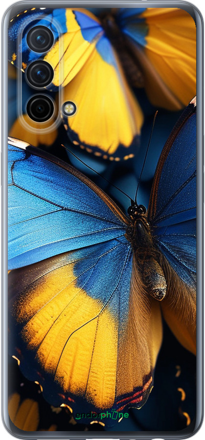 Силиконовый чехол Желто-голубые бабочки для OnePlus Nord CE 5G/CORE Edition 5G - 6046u-3484 изображение 